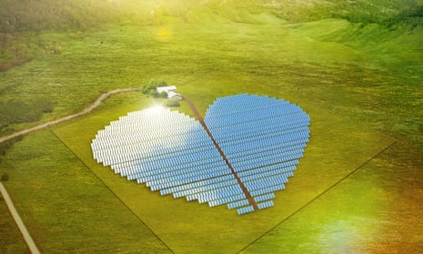 Heart-shaped solar farm on the Pacific island of New Caledonia.