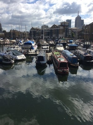 Limehouse Basin in its shimmering glory Limehouse Basin in East London. A magical morning