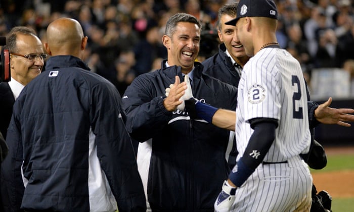 Derek Jeter thanks New York after emotional farewell game in the Bronx | New York Yankees | The Guardian