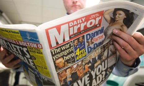A copy of the Daily Mirror newspaper