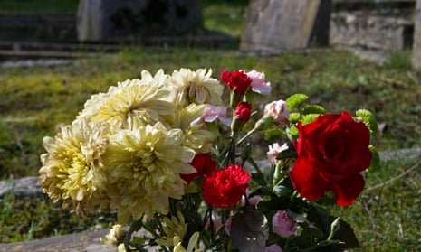 Flowers on a grave