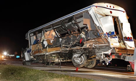 Oklahoma crash kills four after truck collides with softball team bus | US news | The Guardian