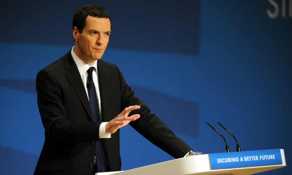 George Osborne delivering his conference speech