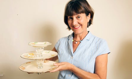 Julia with her cake stand. 

