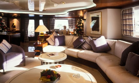 Floating palaces: the luxury interior of a superyacht.