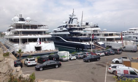 Shore leave: boats are readied in Antibes.