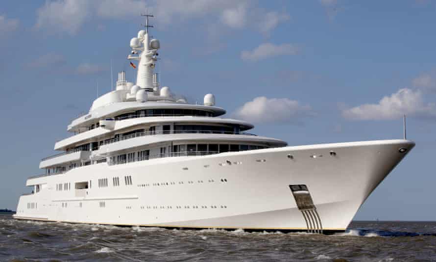 The Eclipse, one of the world's largest yachts, is owned by Roman Abramovich and can be hired for up to £2m a week.