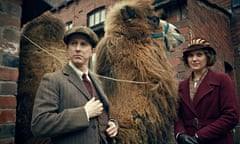 Lee Ingleby and Liz White as the Mottersheads, with their new lodger - a camel