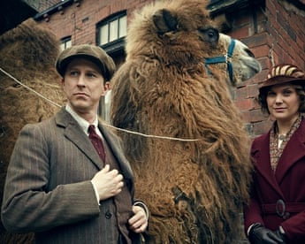 Lee Ingleby and Liz White as the Mottersheads, with their new lodger - a camel
