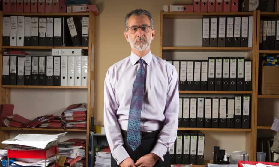 Imran Khan, the lawyer who represented Doreen Lawrence, photographed in his offices in Holborn, London.