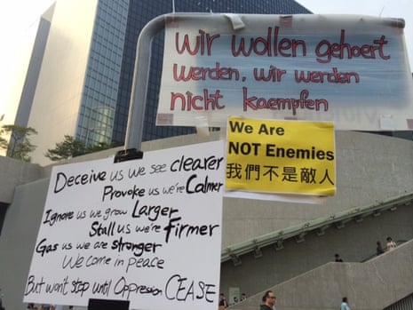 Hong Kong protest banners