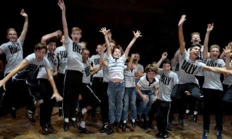 From stage to screen … past stars of Billy Elliot the Musical celebrate following the curtain call on Sunday.
