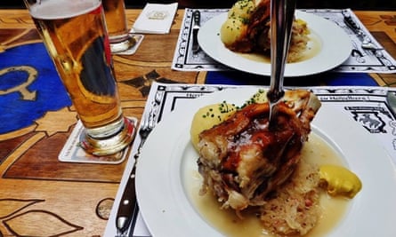 German roasted pork knuckle