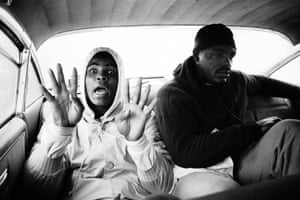 Ali’s capacity to engage with the camera and project himself was extraordinary. A shot like this has the power to make you feel like you’re there in the back of the cab with him. It’s an incidental point, but I also love the car’s interior and the way it frames the shot.