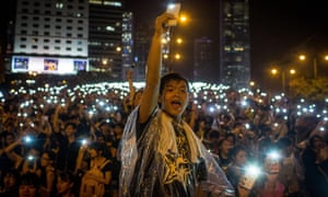 Pro-democracy protesters in Hong Kong