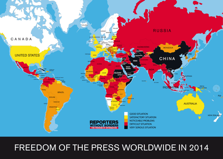Freedom of the Press worldwide.