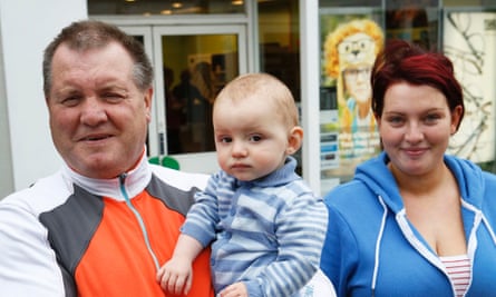 Donald Youill with his daughter, Siobhan Wilson, and her baby son, Ellis, in Bathgate.