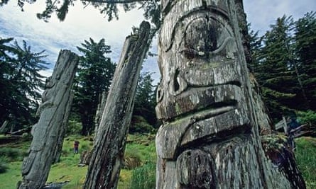 Haida totem poles Haida Gwaii, Canada