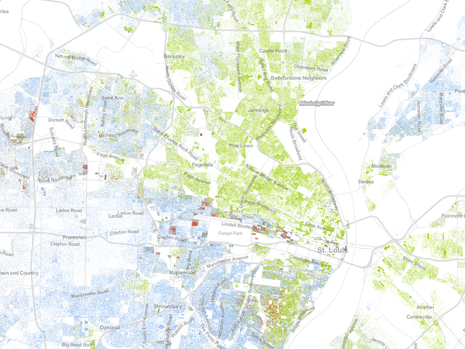 St Louis racial dot map