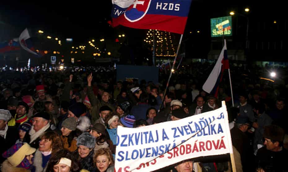 Independence celebrations in Bratislava, Slovakia, in 1993.