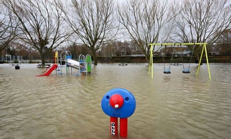 Winter floods in Tonbridge Kent, December 2013
