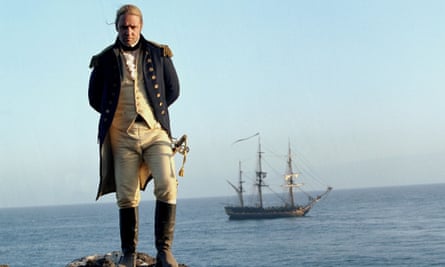 Russell Crowe in Master and Commander: The Far Side of the World, 2003, produced by Sam Goldwyn Jr.