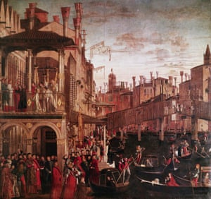 Painting by Vittore Carpaccio (ca. 1460-1525), an Italian painter of the Venetian school, trained in the style of the Vivarini and the Bellini.