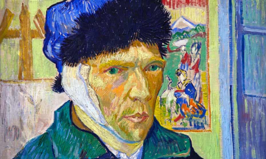 'Vincent’s eyes are crystal blue, his gaze acute and penetrating. He is neither “sane” nor “insane” but a fellow human being who speaks to us with courage and honesty.' Self-portrait with Bandaged Ear, by Vincent van Gogh, 1889.