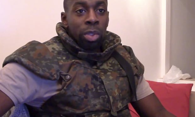 An image from a video posted online showing Coulibaly.