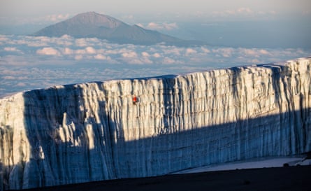 Will Gadd ice climbing on Kilimanjaro, Tanzania - Africa.