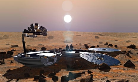 Artist's impression of Beagle 2 on the surface of Mars