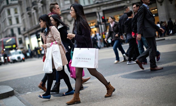 Shoppers on Oxford Street, London