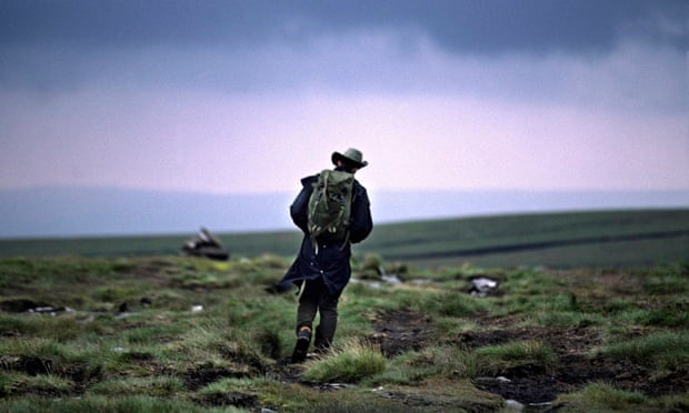 A man walks through the Yorkshire Dales