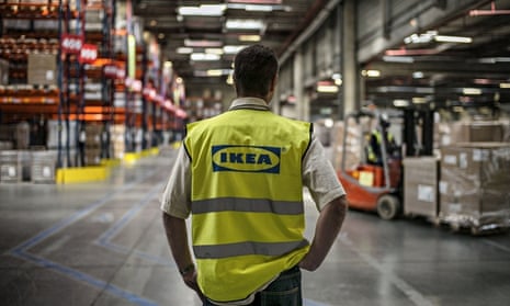 Ikea worker in warehouse