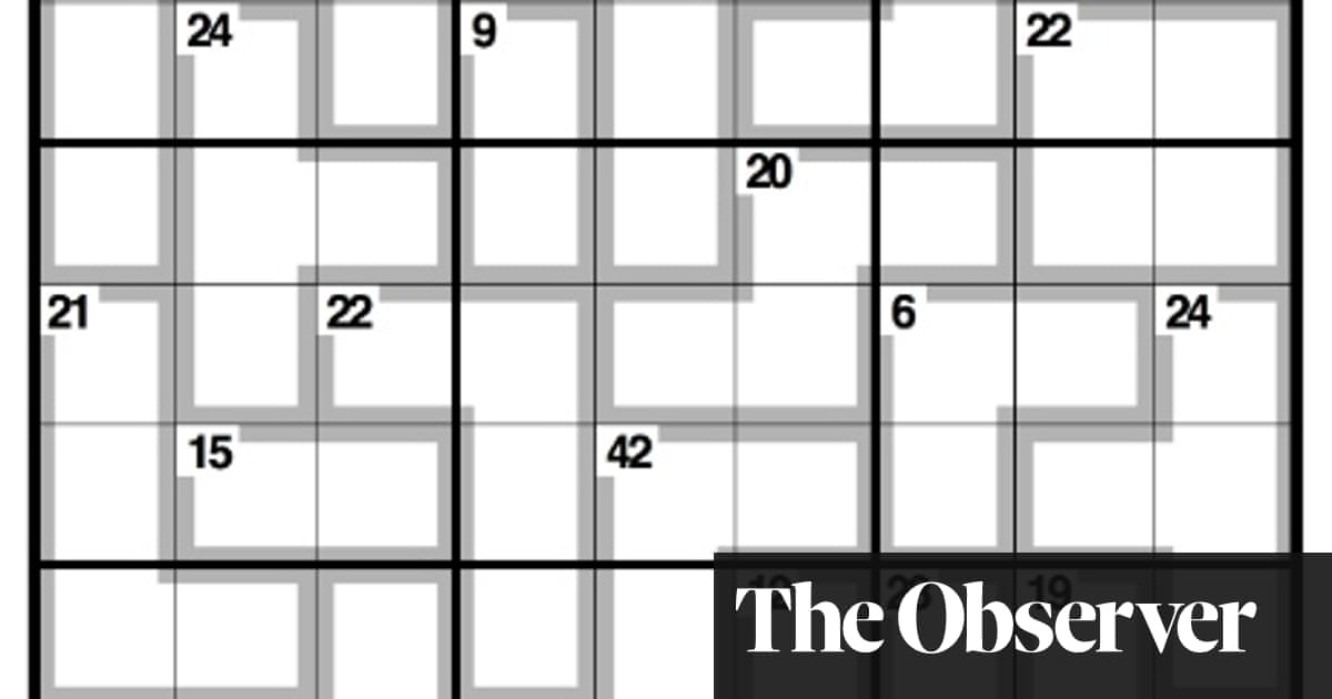 Observer Killer Sudoku Life And Style The Guardian Observer Killer Sudoku Life And Style The Guardian