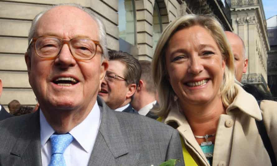 Jean-Marie Le Pen, left, and his daughter Marine Le Pen.