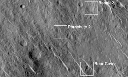 Images from Beagle 2 on Mars released by the UK Space Agency on 16 January 2015