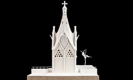 Model of the Our Lady of the Angels chapel, to be built in Rancagua