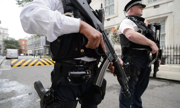 Counter-terrorism police on patrol in the UK.