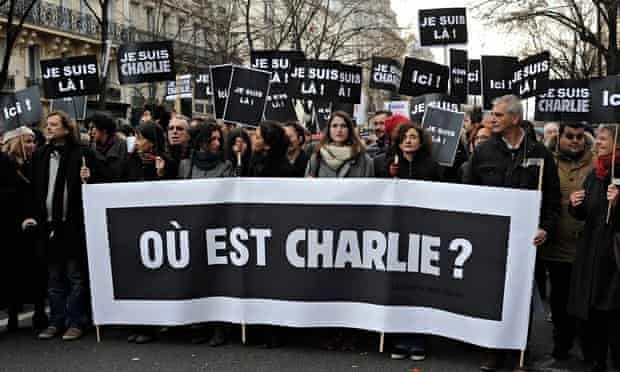 Je Suis Charlie placards in Paris