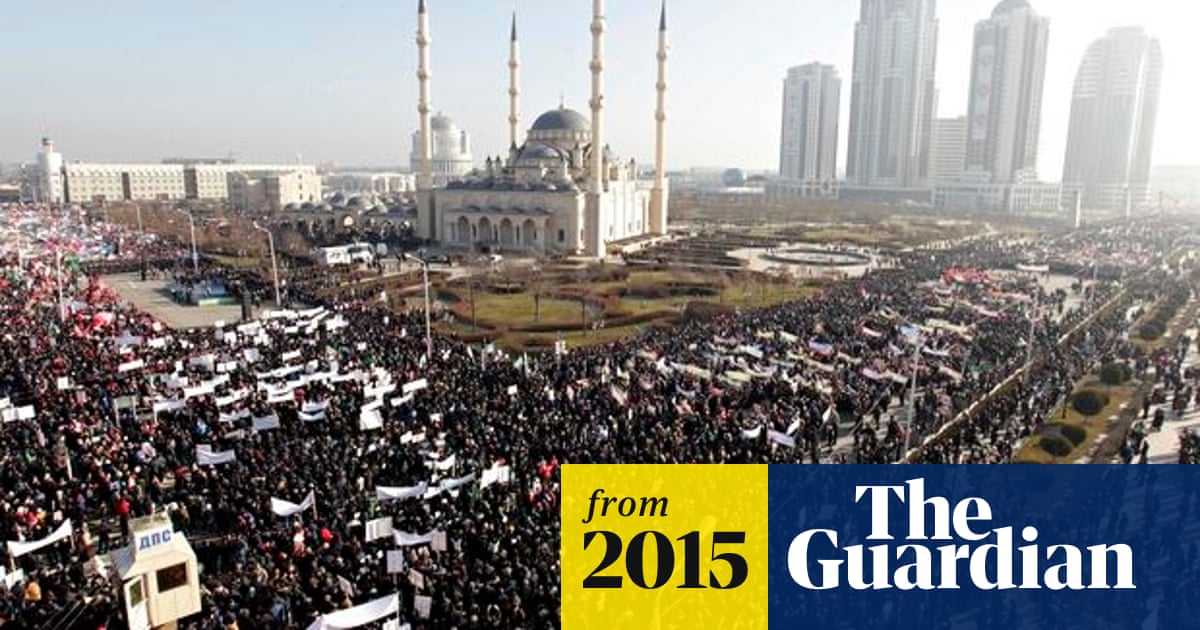 Chechens Protest Against Charlie Hebdo Cartoons World News The Guardian