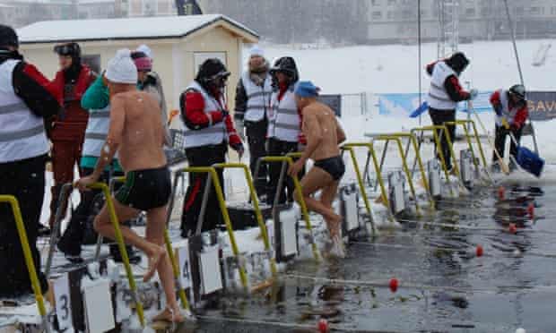 Swimmers at the World Winter Swimming Championships
