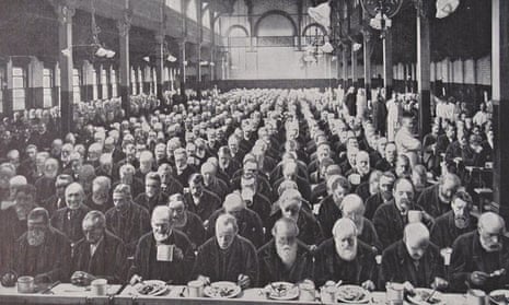 Mealtime at the in St Marylebone workhouse c1900