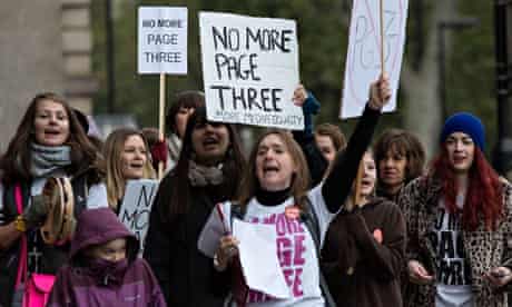 'No More Page Three' demonstration, London, Britain - 17 Nov 2013
