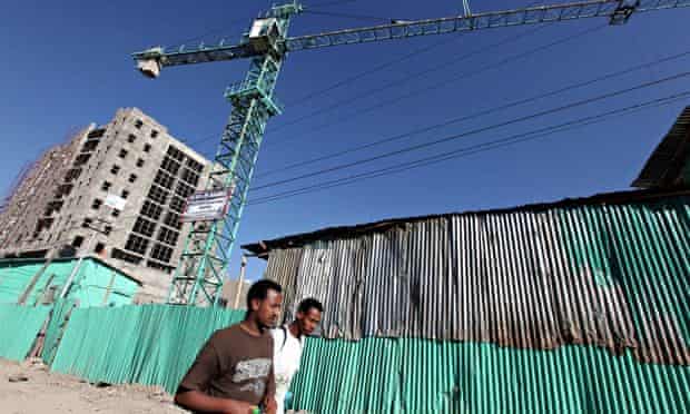 Office blocks under construction in Ethiopia's capital Addis Ababa
