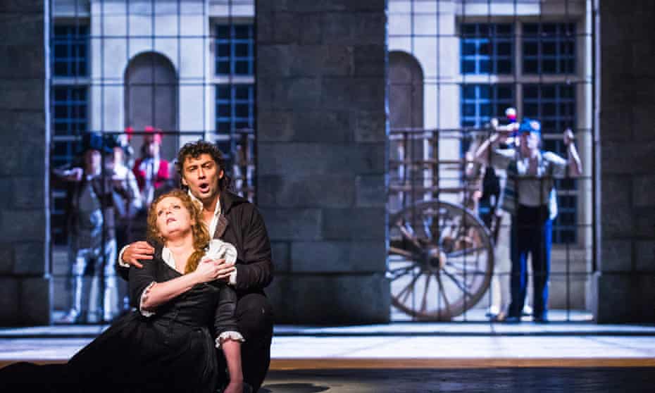 Eva-Maria Westbroek (Maddalena de Coigny) and Jonas Kaufmann (Andrea Chénier) in Andrea Chénier by Umberto Giordano, Royal Opera House, January 2015.