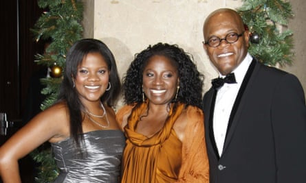 Samuel L Jackson with his wife LaTanya Richardson and daughter Zoe