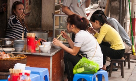 A street-food restaurant in Hanoi's Old Quarter.