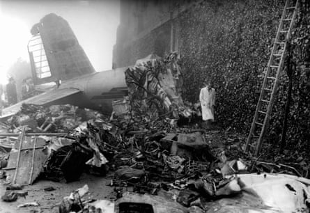 The crash site of the aeroplane carrying the Torino team at Superga.