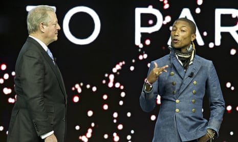 Al Gore and Pharrell Williams at Davos 2015